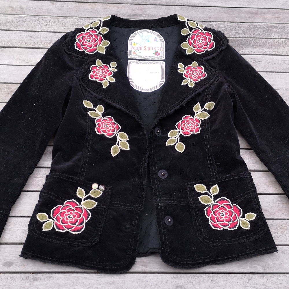 Joystick corduroy embroidered blazer